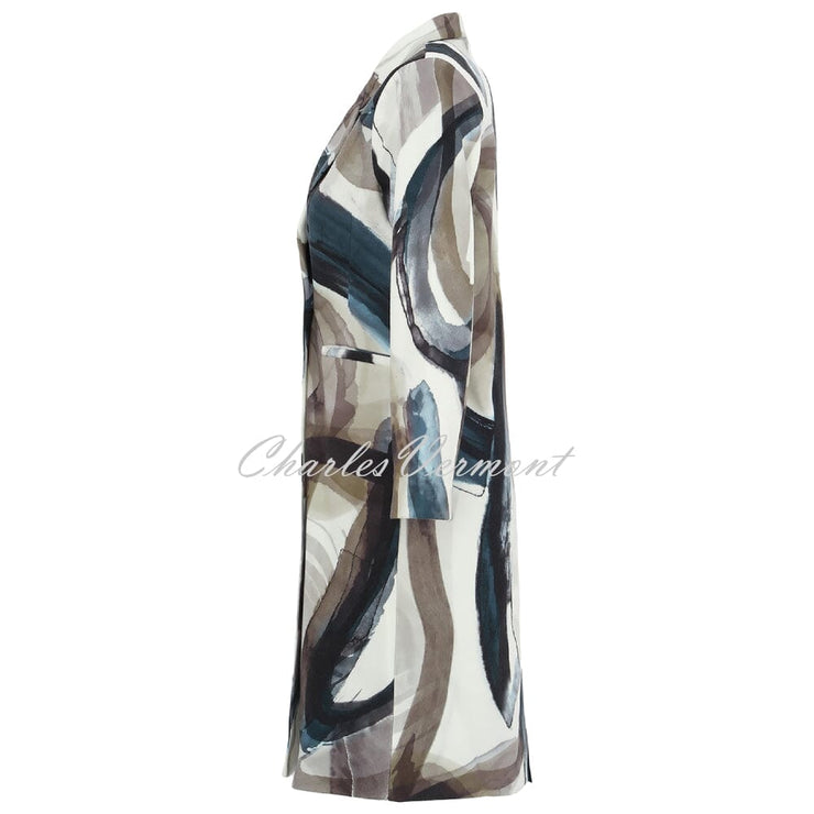 Dolcezza 'The Feel Of Cashmere' Abstract Print Coat - Style 74890