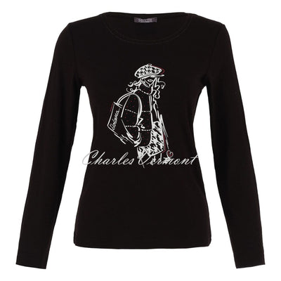 Dolcezza 'Out On The Town' Top With Diamante Lady Motif - Style 75100