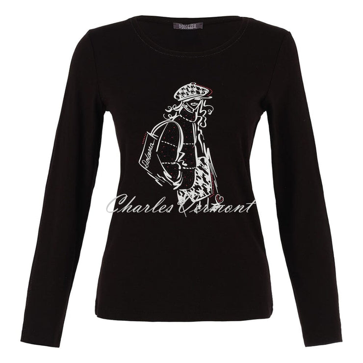 Dolcezza 'Out On The Town' Top With Diamante Lady Motif - Style 75100