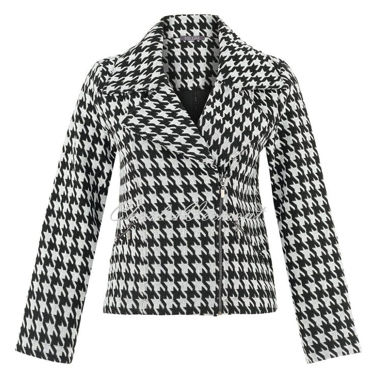 Dolcezza 'Out On The Town' Houndstooth Zip Jacket - Style 75101