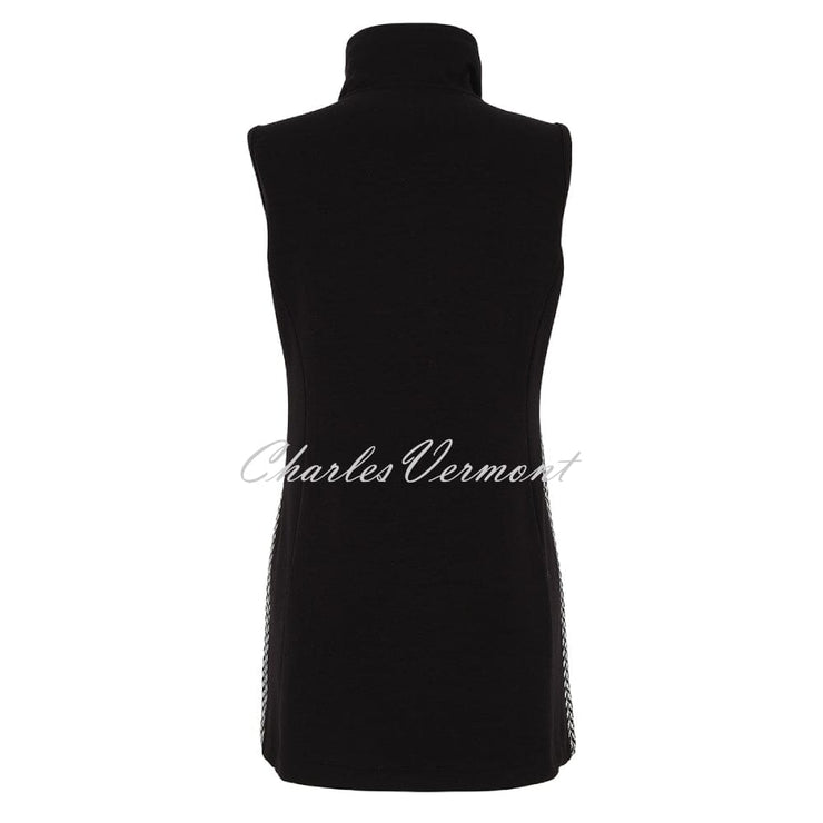 Dolcezza 'Bold & Black' Longline Gilet - Style 75118