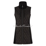 Dolcezza 'Bold & Black' Longline Gilet - Style 75118