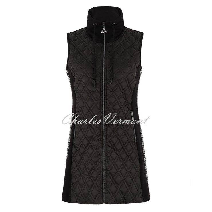 Dolcezza 'Bold & Black' Longline Gilet - Style 75118