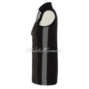 Dolcezza 'Bold & Black' Longline Gilet - Style 75118