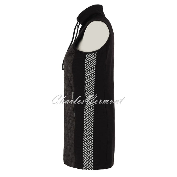 Dolcezza 'Bold & Black' Longline Gilet - Style 75118