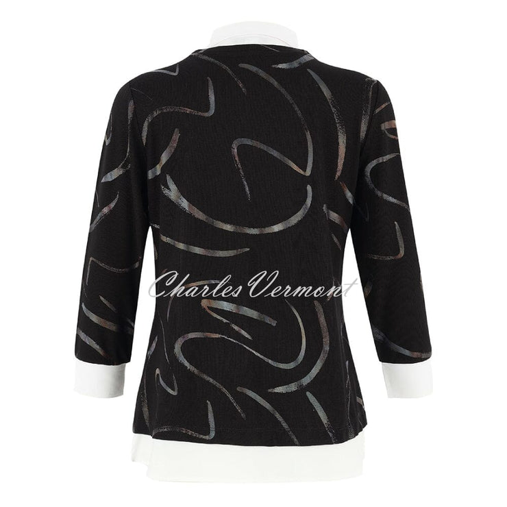 Dolcezza 'Dancing In The Dark' 2-In-1 Sweater With Shirt Insert - Style 75122
