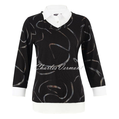 Dolcezza 'Dancing In The Dark' 2-In-1 Sweater With Shirt Insert - Style 75122