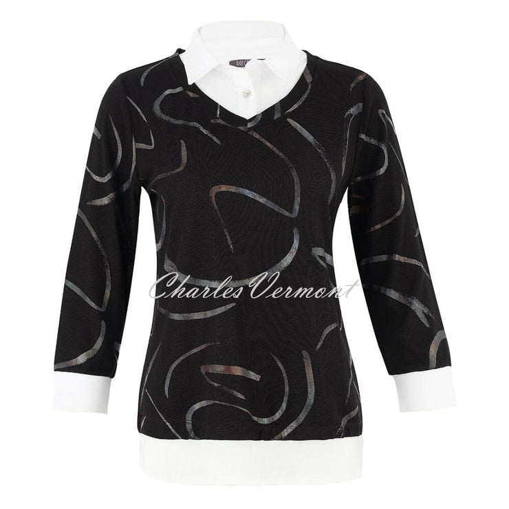 Dolcezza 'Dancing In The Dark' 2-In-1 Sweater With Shirt Insert - Style 75122