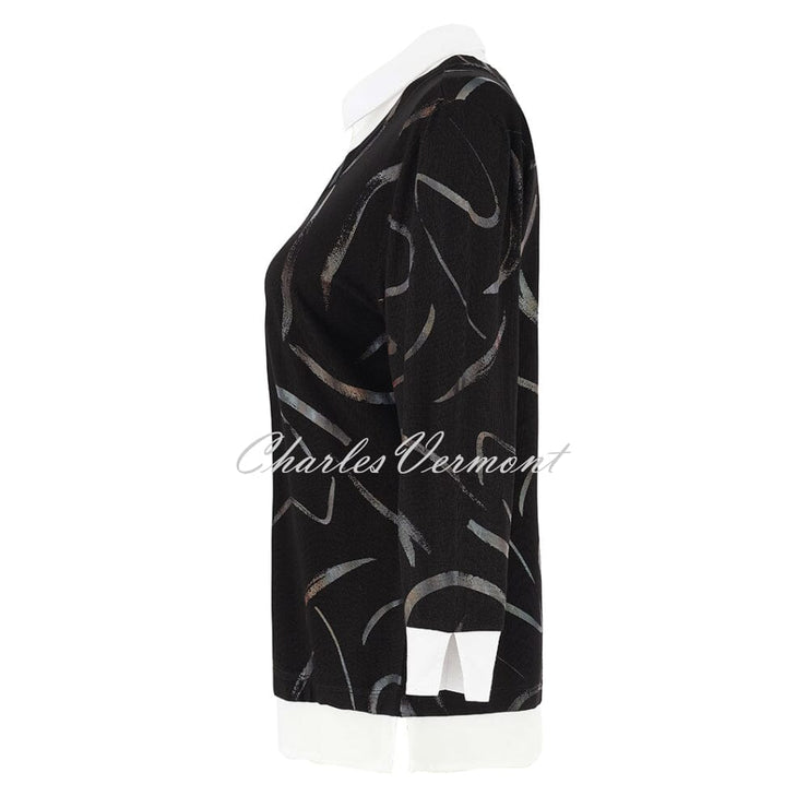 Dolcezza 'Dancing In The Dark' 2-In-1 Sweater With Shirt Insert - Style 75122