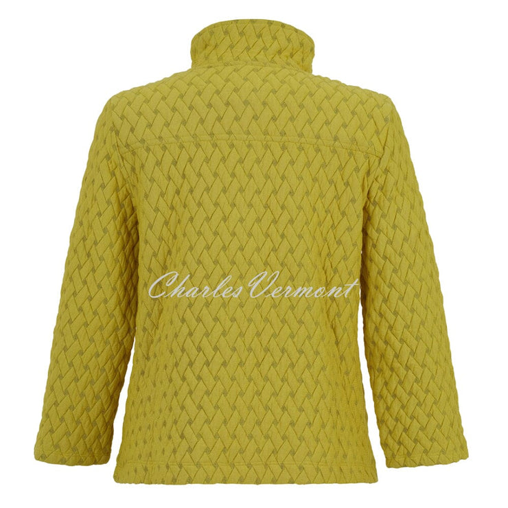Dolcezza 'Basket Weave' Button Jacket - Style 75181 (Chartreuse)