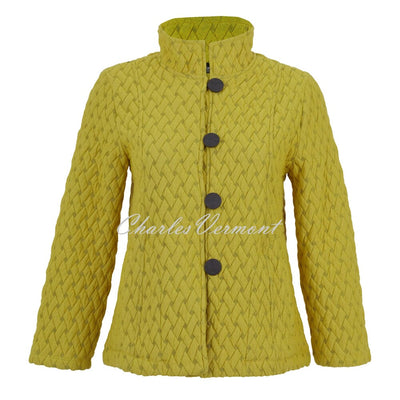 Dolcezza 'Basket Weave' Button Jacket - Style 75181 (Chartreuse)