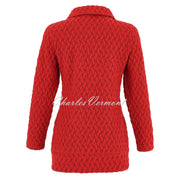 Dolcezza 'Basket Weave' Patterned Zip Jacket - Style 75183 (Red)