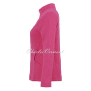 Dolcezza 'Bouquet of Roses' Zip Jacket - Style 75202 (Magenta)