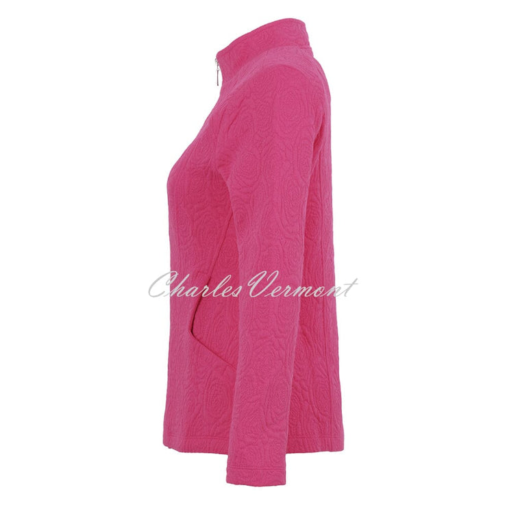 Dolcezza 'Bouquet of Roses' Zip Jacket - Style 75202 (Magenta)
