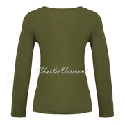 Dolcezza V-Neck Top - Style 75502 (Khaki)