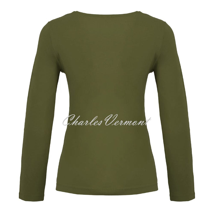 Dolcezza V-Neck Top - Style 75502 (Khaki)