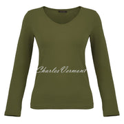 Dolcezza V-Neck Top - Style 75502 (Khaki)