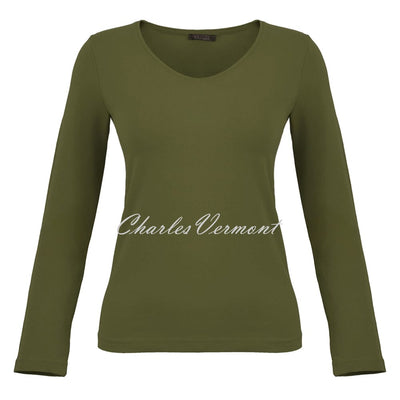 Dolcezza V-Neck Top - Style 75502 (Khaki)