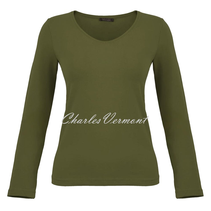 Dolcezza V-Neck Top - Style 75502 (Khaki)