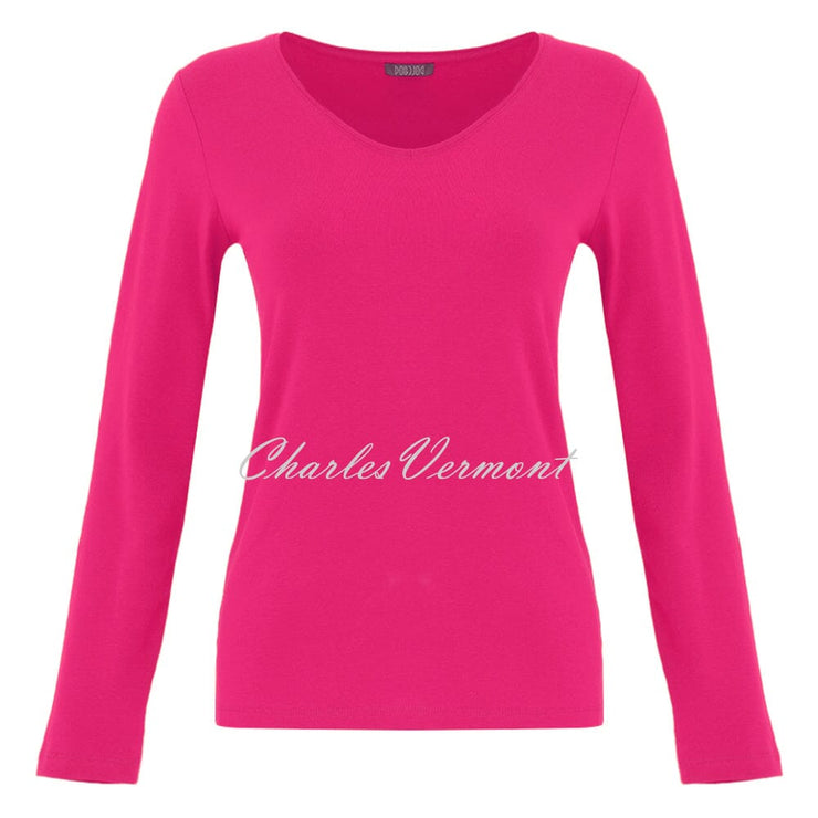 Dolcezza V-Neck Top - Style 75502 (Magenta)