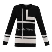 Marble Striped Sweater - Style 7552-101 (Black / Ivory)