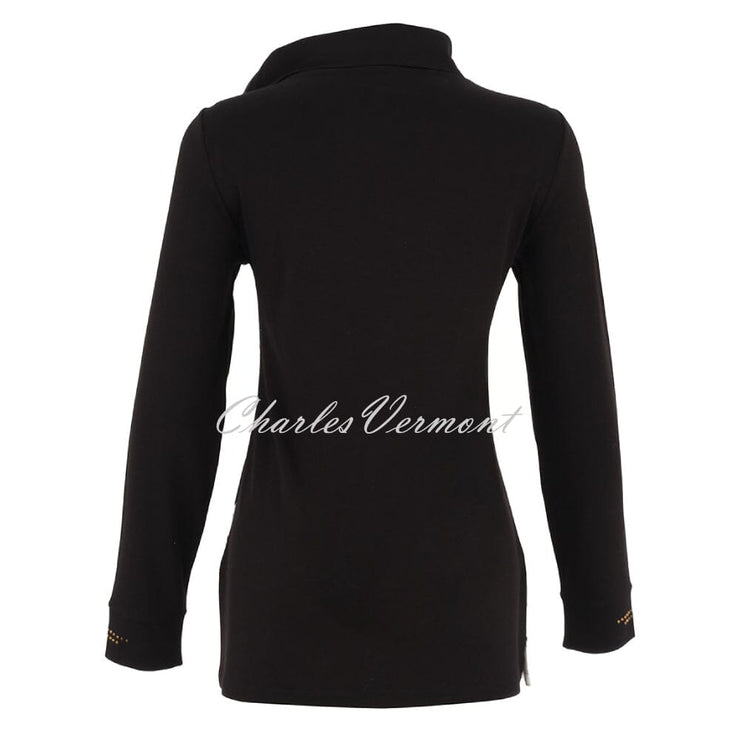 Dolcezza 'Pretext For War' Tunic Top With Asymmetric Zip Neckline - Style 75652