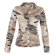 Dolcezza 'Unbalanced' Printed Jersey Blouse - Style 75683