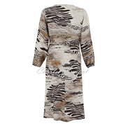 Dolcezza 'Unbalanced' V-Neck Dress With Waist Tie - Style 75686