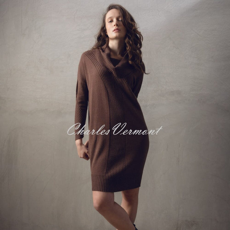 Marble Knit Dress - Style 7569-220 (Chocolate) | Charles Vermont Charles Vermont Limited Marble Knit Dress - Style 7569-220 (Chocolate) | Charles Vermont Charles Vermont Limited