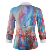 Dolcezza 'The Blue City' 2-In-1 Sweater With Shirt Insert - Style 75711