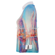 Dolcezza 'The Blue City' 2-In-1 Sweater With Shirt Insert - Style 75711