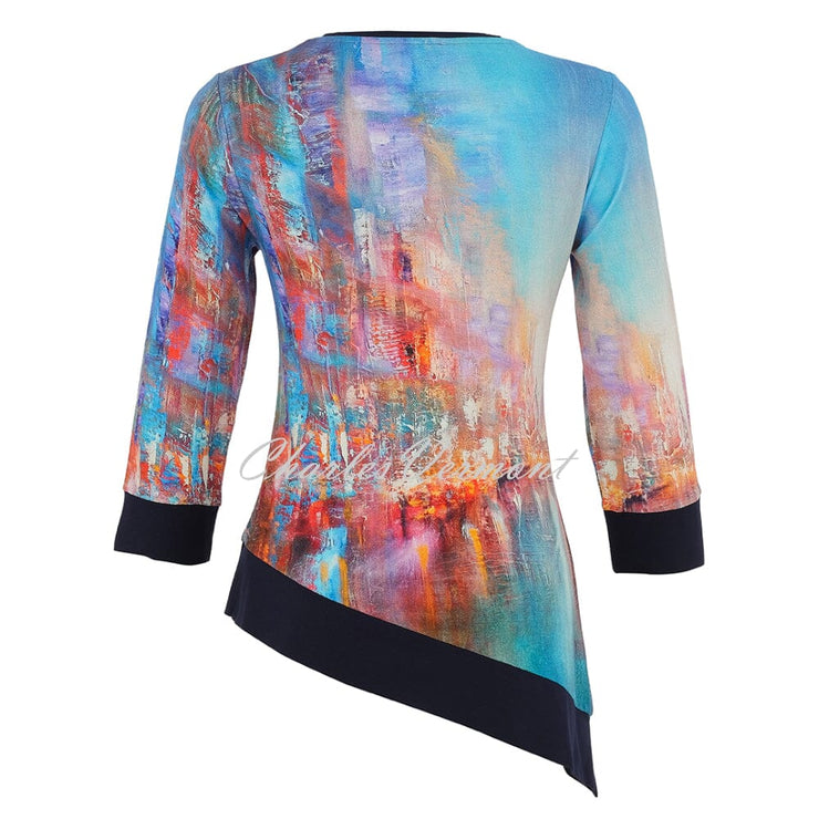 Dolcezza 'The Blue City' Asymmetric Top - Style 75712