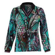 Dolcezza 'Enchanted Island' V-Neck Top With Collar - Style 75723