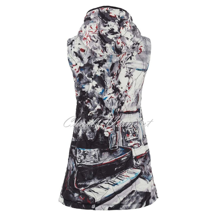 Dolcezza 'Piano Blues III' Longline Gilet - Style 75825