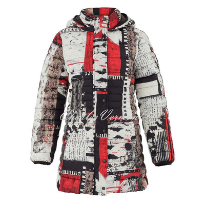 Dolcezza 'Bookworm' Longline Hooded Coat - Style 75841