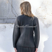 Marble Knit Blazer Jacket - Style 7597-105 (Charcoal)