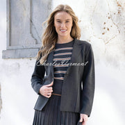 Marble Knit Blazer Jacket - Style 7597-105 (Charcoal)