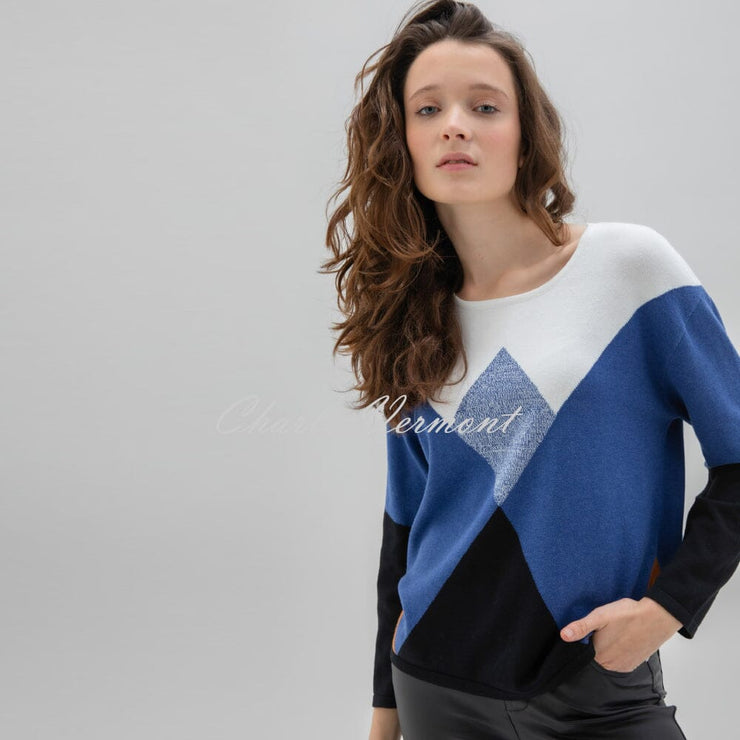 Marble Diamond Patterned Sweater - Style 7605-225