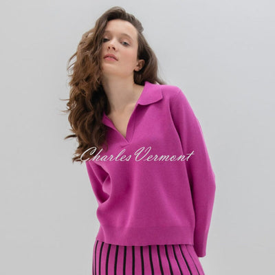 Marble Sweater - Style 7627-222 (Magenta)
