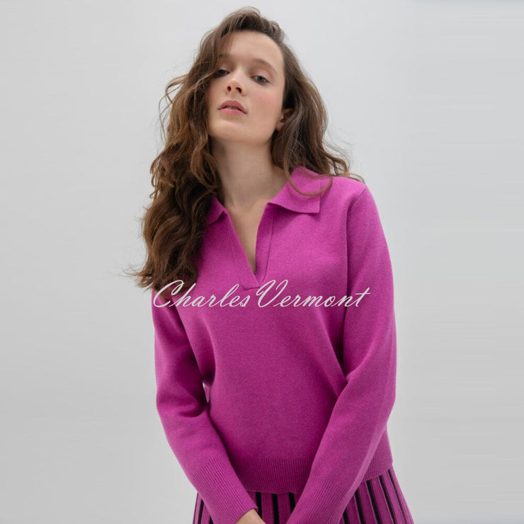 Marble Sweater - Style 7627-222 (Magenta)