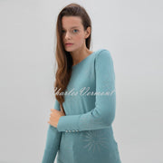 Marble Starburst Print Sweater - Style 7674-223 (Sea Foam)
