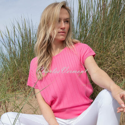 Marble Patterned Rib Sweater - Style 7801-194 (Pink)