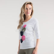 Marble Circle Print Top - Style 7836-194 (Pink / Multi)