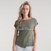 Marble Asymmetric Top - Style 7845-123 (Khaki)