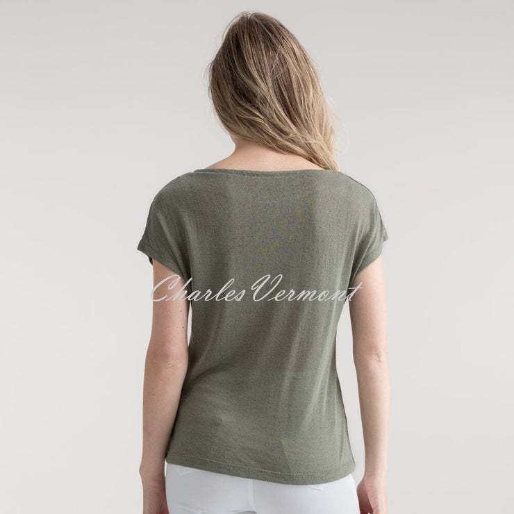 Marble Asymmetric Top - Style 7845-123 (Khaki)