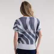 Marble Patterned Sweater - Style 7876-103 (Navy)
