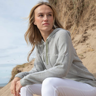 Marble Hooded Sweater - Style 7883-123 (Khaki)