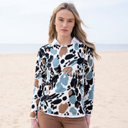 Marble Printed Sweater - Style 7994-223 (Seafoam / Multi)