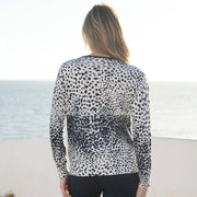 Marble Zip Sweater - Style 7995-103 (Navy / White)