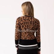 Marble Animal Print Sweater - Style 7997-208 (Tobacco / Black)